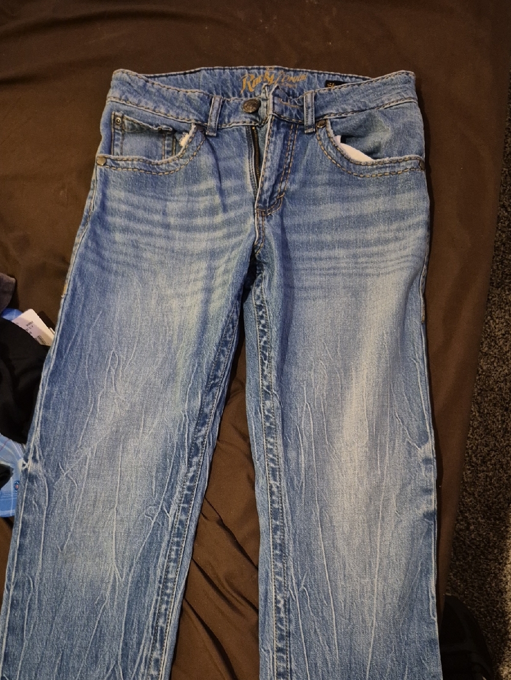 Wrangler Rock 47Slim Straight Men’s Jeans in Light Blue